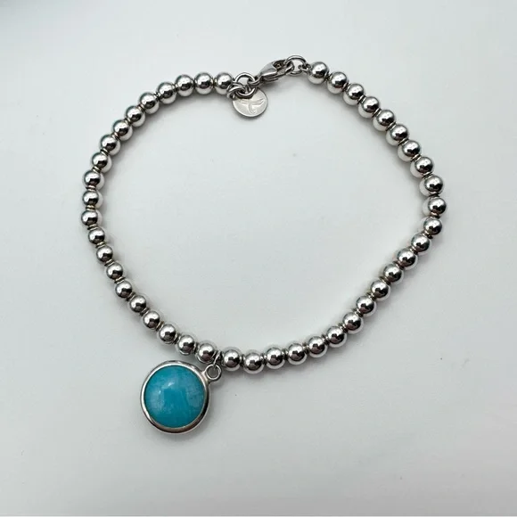 Tiffany & Co. Paloma Picasso sugar stack Amazonite bracelet in sterling silver - Picture 6 of 8
